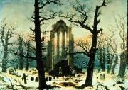 Caspar David Friedrich Cloister Cemetery in the Snow china oil painting reproduction